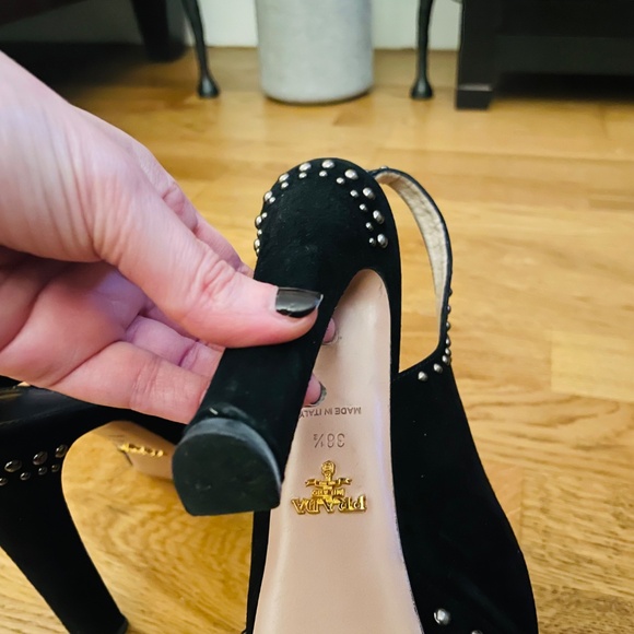 Prada suede studded platform heels  size 38.8 - Picture 6 of 6